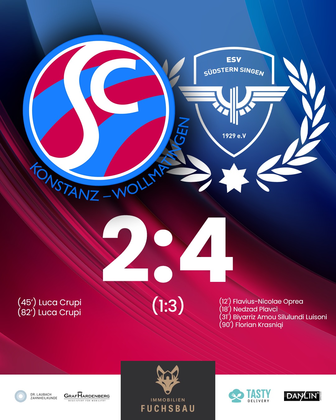 #TESTSPIEL ⚽
SC Konstanz-Wollmatingen
vs. ESV Südstern Singen
// 2:4 (1:3)