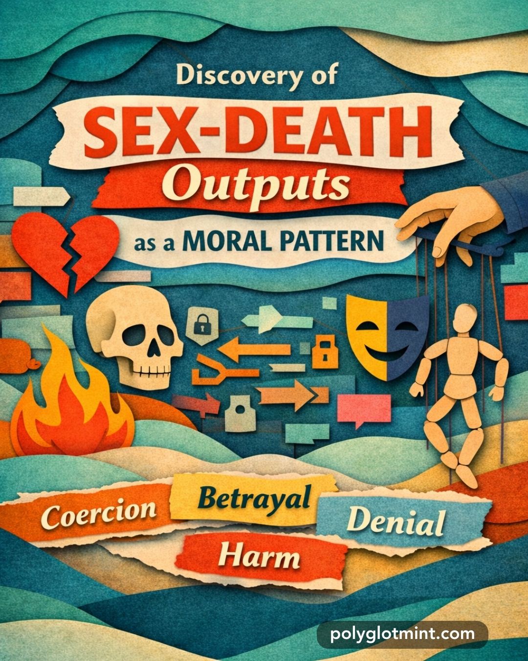 New Discoveries paper: Discovery of Sex–Death Outputs as a Moral Pattern.
If Sex–Death is a real compulsive state, it shouldn’t just feel distinctive. It should produce repeatable outputs. This paper defines “loop” and maps the moral signature of compulsion—truth degradation, context collapse, conscience displacement, and harm-threshold shifts.
Read: polyglotmint.com/post/discovery-of-sex-death-outputs-as-a-moral-pattern
#Psychomedia #Consciousness #Neuroscience