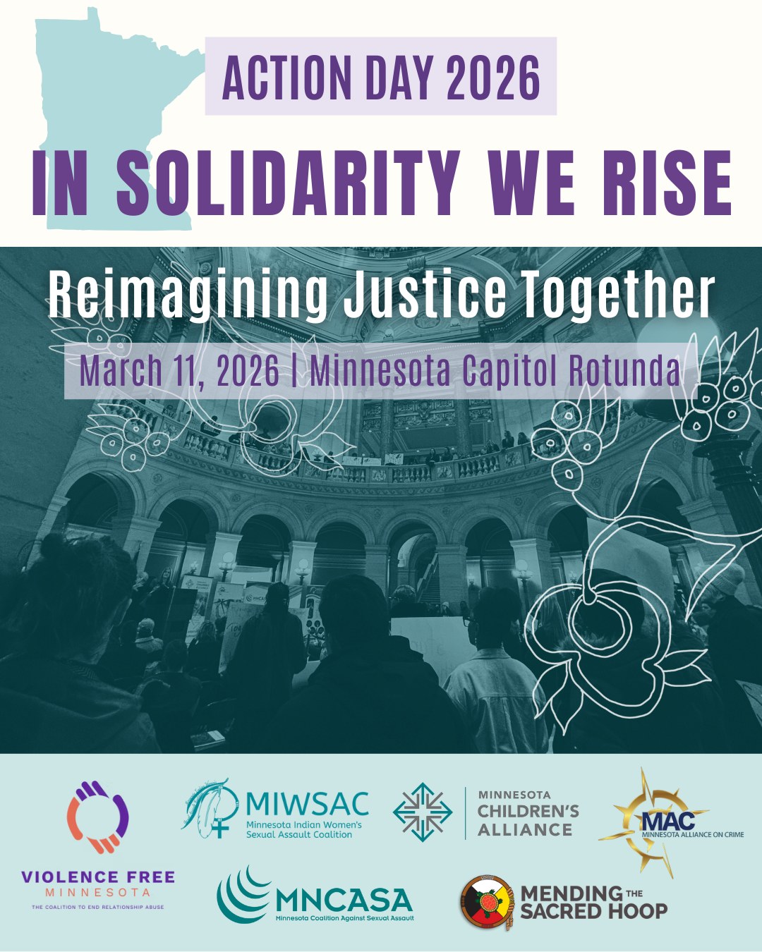 Breaking Free is honored to be a featured speaker at Action Day 2026: In Solidarity We Rise – Reimagining Justice Together at the Minnesota State Capitol.
Our team will be joining advocates, survivors, and partner organizations from across Minnesota to speak about survivor-centered advocacy and the ongoing work to end sexual exploitation.
Events like Action Day remind us that real justice requires collective action. When communities stand together, we can push for meaningful policy change and create safer futures for survivors.
📍 Minnesota State Capitol Rotunda
📅 March 11
⏰ 2:00–3:15 PM
💻 Virtual option available
Learn more or register:
https://mncasa.org/event/action-day-2026-in-solidarity-we-rise-reimagining-justice-together-virtual-and-in-person/
#InSolidarityWeRise #ActionDay2026 #EndSexualExploitation #BreakingFree #SurvivorAdvocacy #PolicyChange