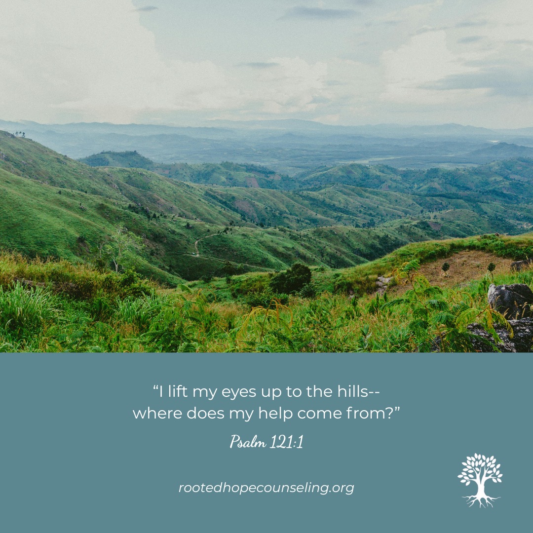 Take a moment and picture this scene.
You’re standing on a quiet path, surrounded by hills rising in the distance. The air is still. The sky stretches wide above you. For a moment, you pause and lift your eyes.
The hills remind you that life can feel big, overwhelming, uncertain. But they also remind you where your help truly comes from.
It does not come from striving harder or from having all the answers.
Your help comes from the Lord. It is He who made the hills, the sky, and every part of you.
He is the One who watches over you day and night, the One who never sleeps, the One who holds your life with steady care.
Let your shoulders soften.
Take a slow breath.
Lift your eyes again.
Your help comes from the Lord.
“I lift up my eyes to the hills—
where does my help come from?
My help comes from the Lord,
the Maker of heaven and earth.”
—Psalm 121:1–2
#ScriptureVisualization #Psalm121 #LiftYourEyes #FaithOverFear #HelpComesFromTheLord #ChristianCounseling #BiblicalEncouragement #RootedInHope #PeaceInGodsPresence #AnxietyAndFaith #TrustInTheLord #ChristianMentalHealth
