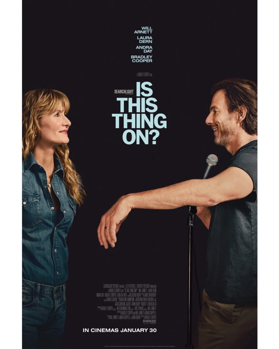 Is This Thing On? (15) - Film | MK Gallery
As their marriage quietly unravels, Alex (Will Arnett) seeks new purpose in the New York comedy scene while Tess (Laura Dern) confronts the sacrifices she made for their family — forcing them to navigate co-parenting, identity, and whether love can take a new form. Check website for screen times.
https://mkgallery.org/event/is-this-thing-on-15/
