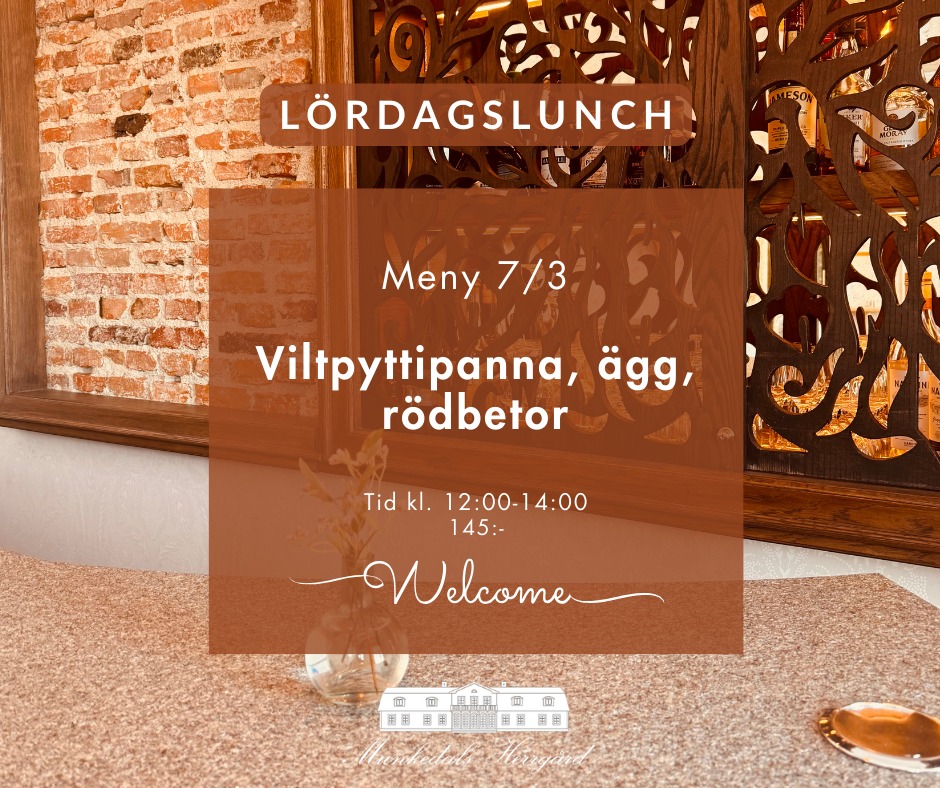 Helgen är snart här och vi ser fram emot att få välkomna er till oss 🌿
Fredag & lördag serverar vi lunch i våra matsalar, och på söndag kväll dukar vi upp för en stämningsfull middag i herrgårdsmiljö.
Bläddra för att se helgens menyer – vi hoppas vi ses 🤍
