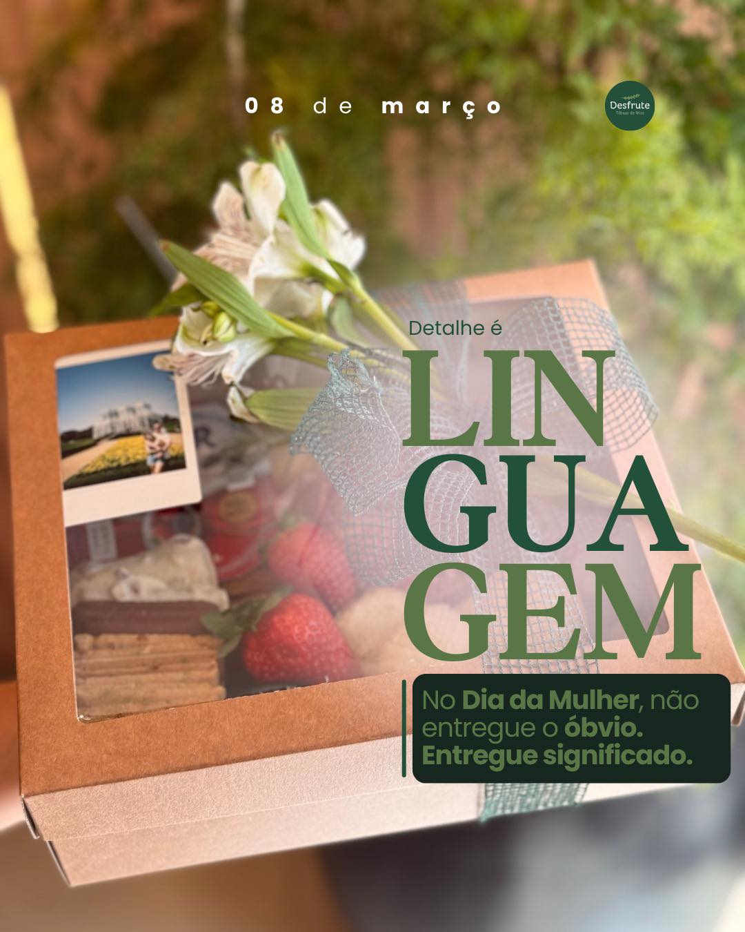 Algumas mulheres não precisam de flores.
Precisam de tempo.
De cuidado.
De intenção.
No Dia da Mulher, escolha algo que vá além do óbvio.
Para quem entende que detalhe é linguagem, pedidos abertos pelo link da bio. 💚✨