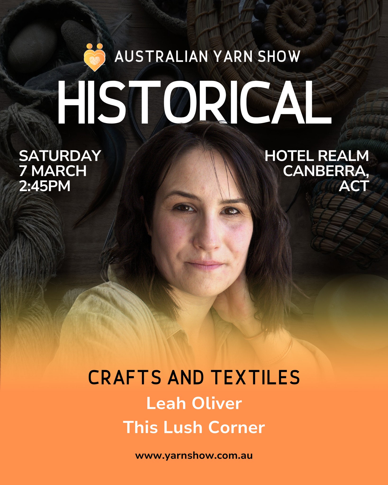 Step into the rich and fascinating world of traditional making with Leah Oliver of This Lush Corner as she presents Historical Crafts and Textiles. In this engaging session, Leah will explore the yarn and fibre crafts that existed long before knitting and crochet, and why preserving these traditional techniques remains so important today 💡
Drawing on her deep knowledge of fibre history and materials-led practice, Leah will share insights into heritage textile techniques, the cultural significance of handmade craft and the role these art forms continue to play in sustainable, mindful making. This presentation invites makers to look beyond modern trends and reconnect with the roots of fibre arts, where every technique carries generations of knowledge and story 📚
As the maker and curator behind This Lush Corner, Leah is passionate about supporting environmentally responsible, ethical and community-focused craft practices. Her work centres on natural fibres, repurposed materials and traditional techniques, all chosen for their integrity as well as their beauty. With experience as a nationally and internationally published crochet designer and educator, Leah brings both technical expertise and heartfelt storytelling to her teaching 🧶
Join Leah on the Main Stage at 2:45pm on Saturday 7 March at Hotel Realm, Canberra ACT, and discover how historical textile traditions continue to shape and inspire the future of yarn crafts 🧡