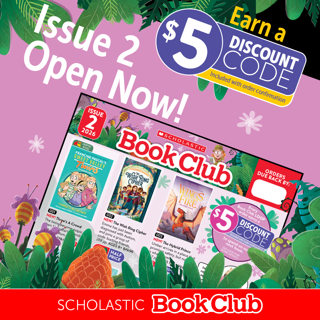 Keep your eyes open for Book Club's colourful catalogue coming home this week. Each issue offers families an exciting range of new release and classic picture books, chapter books, graphic novels, box sets, and activity kits.
Book Club is also a brilliant fundraiser for our school. A percentage of all sales is donated back to our library to spend on more books!
How to order:
1. Edit down the list of 83 books your child has circled in their catalogue!
2. Visit scholastic.com.au/LOOP and select Issue 2 to order and pay online. (Orders can only be made online, and no forms need to be returned to school.)
3. Each issue's deadline will be advertised on this page. Once this closes, all McDowall orders are processed together and delivered in bulk to the school.
4. Parent volunteers sort and pack the books, and our student library monitors deliver packages to your child's classroom. If you are purchasing books as gifts, select this option when ordering and we will call you to arrange collection from the library.
Volunteering only takes 1-2 hours, once or twice a term, so please email bookclub@mcdowallsspc.org.au if you'd like to join our Book Club team.
Order deadline for Issue 2 is 8pm Friday, 13 March