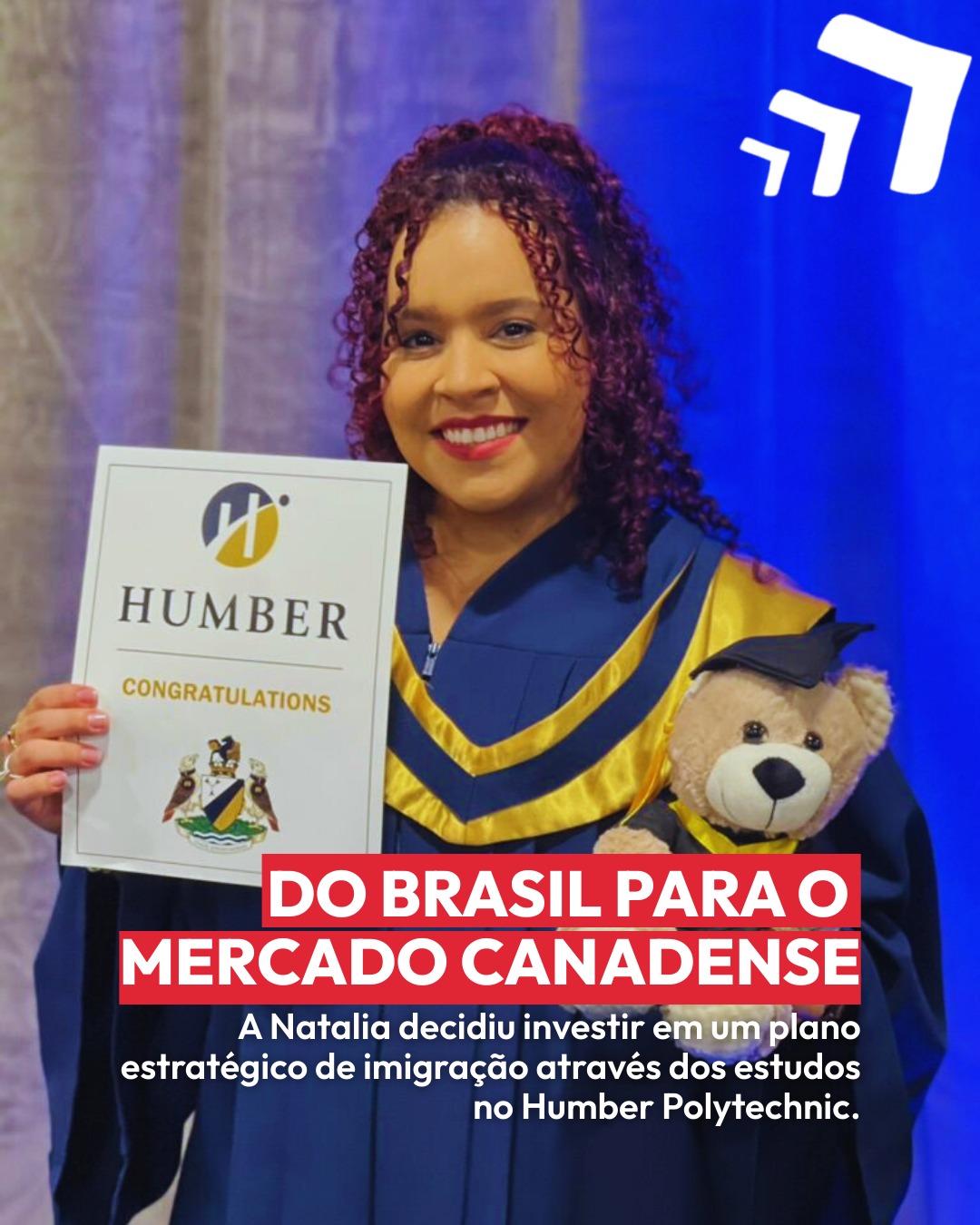 A Natalia decidiu investir no plano de imigrar para o Canadá através dos estudos no Humber Polytechnic. Ela concluiu a pós-graduação em Media Management e já está conquistando experiência profissional na área, se destacando no mercado canadense.
O setor de Media, Marketing e Comunicação no Canadá está em crescimento constante, com alta demanda por profissionais qualificados em gerenciamento de mídias digitais, produção de conteúdo e estratégias de marketing. Empresas de mídia, agências de publicidade e startups estão sempre em busca de talentos capazes de liderar projetos e gerar resultados reais, e profissionais formados em programas como o da Natalia têm se destacado por estarem totalmente alinhados com essas necessidades do mercado.
Esse é o resultado de um plano bem estruturado e estratégico, que conecta educação de alta qualidade com oportunidades concretas de carreira no Canadá. Quer construir o seu também? Entre em contato com a gente!
#humberpolytechnic #oneducation #bewhatcanadaneeds #planocanada