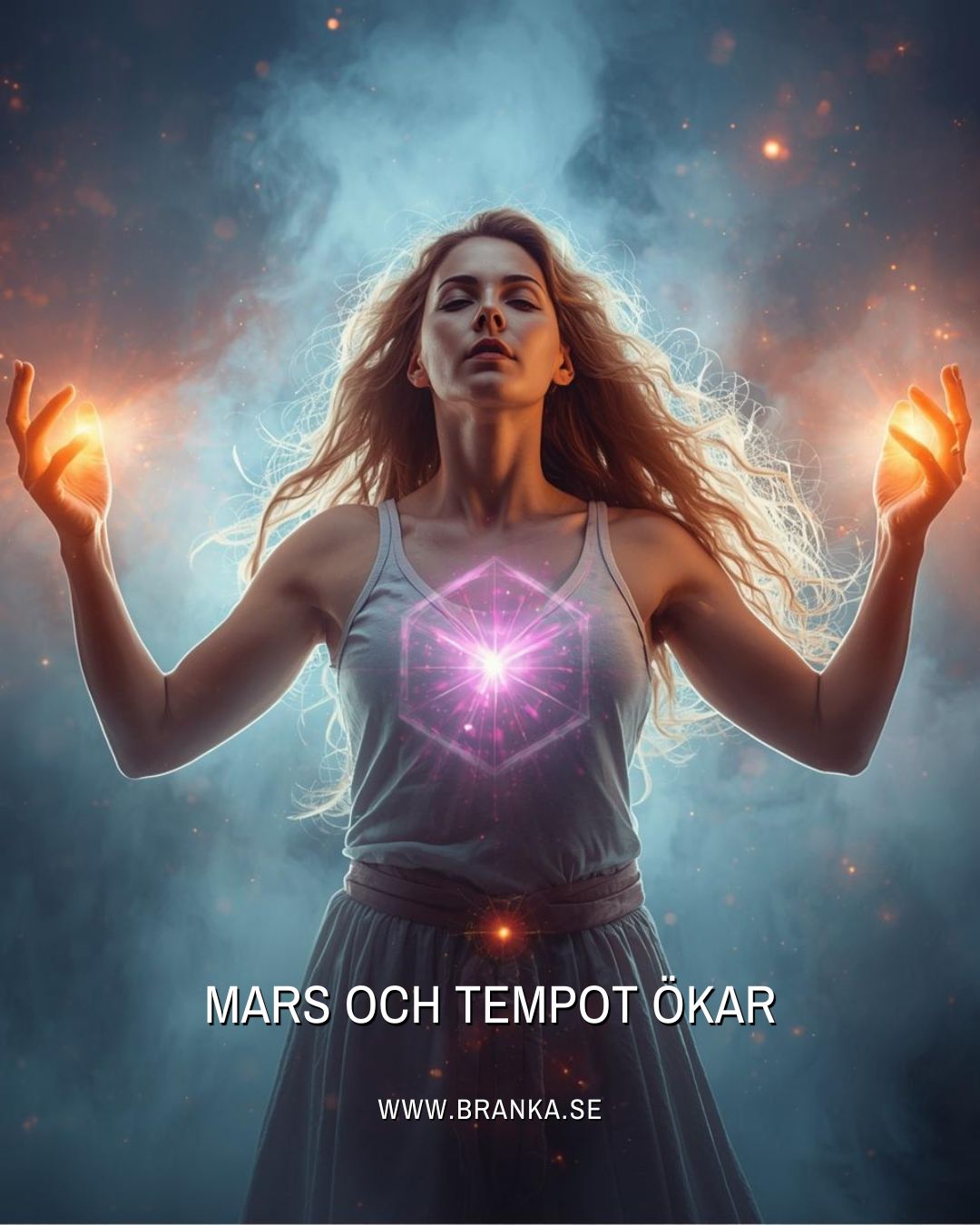 Så är vi redan inne i mars och många av oss kan känna det. Något har förändrats. Tempot har ökat och det som låg och pyrde tidigare under året börjar nu röra på sig. Det som tidigare gick att bortse från skaver lite mer. Gamla mönster, relationer eller situationer som saknar verklig förankring inom oss blir svårare att bära.
Mars bär en stark rörelse framåt, men påminner oss också om vikten av att stanna upp innan vi reagerar. Energin kan bitvis vara explosiv. Därför är det så viktigt att känna efter vad som faktiskt är sant för oss. Det som sker just nu är inte en slump. Där finns en riktning som vill bli tydligare och beslut som behöver fattas. Någonting har börjat röra sig och det går inte att stoppa.
Ta hand om dig i denna röra och ge dig själv utrymme att stanna upp en stund. När vi lyssnar lite djupare blir det ofta tydligare vad livet faktiskt ber oss att göra nu.
Branka