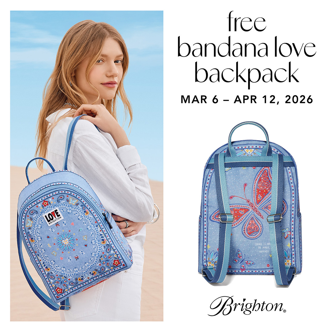 🚨NEW PROMO ALERT🚨The latest Brighton freebie has landed in the shop! Get a FREE Bandana Love Backpack when you spend $150 in-store. AND, because we are a Brighton boutique you only have to get one piece of Brighton to qualify and then add whatever else you want from the shop to get to the $150 total. Come see us!!
.
.
.
#historicdowntownmckinney #shopsmall #visitmckinney #downtownmckinney #supportsmallbusiness #mckinneysquare #supportlocal #localbusiness #giftshop #wineboutique