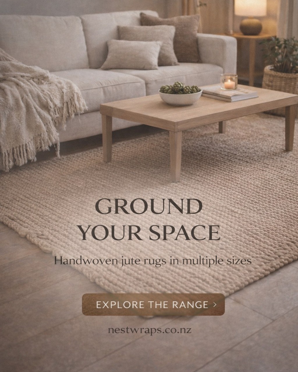 Ground your space with natural texture.
Our Handwoven Jute Rugs bring warmth, balance and timeless style to your living room. Made from durable natural fibres, they’re perfect for layering under sofas, coffee tables, and everyday living.
Available in multiple sizes to suit your space.
Explore the range at nestwraps.co.nz.
#NestwrapsNZ #JuteRugNZ #NaturalHomeNZ #LivingRoomStyle #HomeStylingNZ #SustainableDecor #InteriorNZ