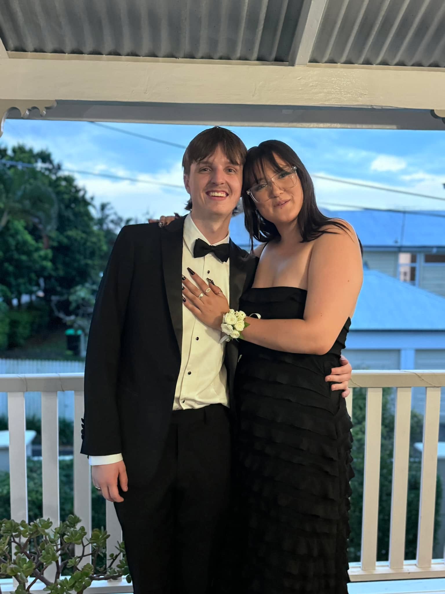 Ollie's Year 12 Formal tonight with his girlfriend Claire. They looked so cute together . End of school for us all! ❤️