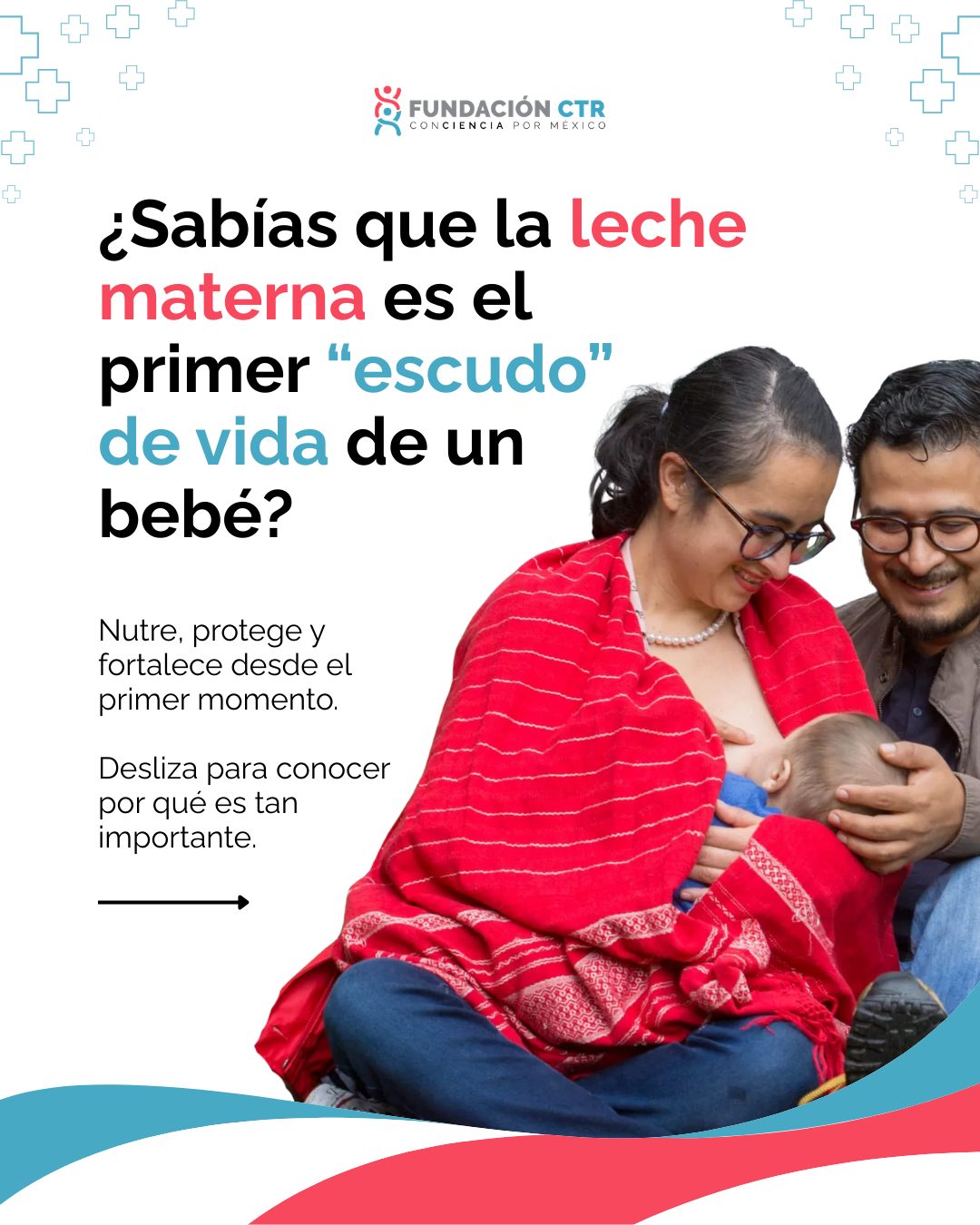 🍼 La leche materna es mucho más que alimento: es el primer escudo de vida para tu bebé.
Desde el primer momento, aporta nutrientes esenciales y anticuerpos que fortalecen su sistema inmunológico y lo protegen frente a infecciones 🤍
No se trata solo de alimentar… sino de dar herramientas para un comienzo más fuerte 💪✨
Desliza y descubre por qué la lactancia materna es tan importante en los primeros meses de vida.
#LactanciaMaterna #SaludInfantil #PrimerosMilDías #CrianzaInformada #FundaciónCTR #ConcienciaPorMéxico #SaludPública #Maternidad #LME
