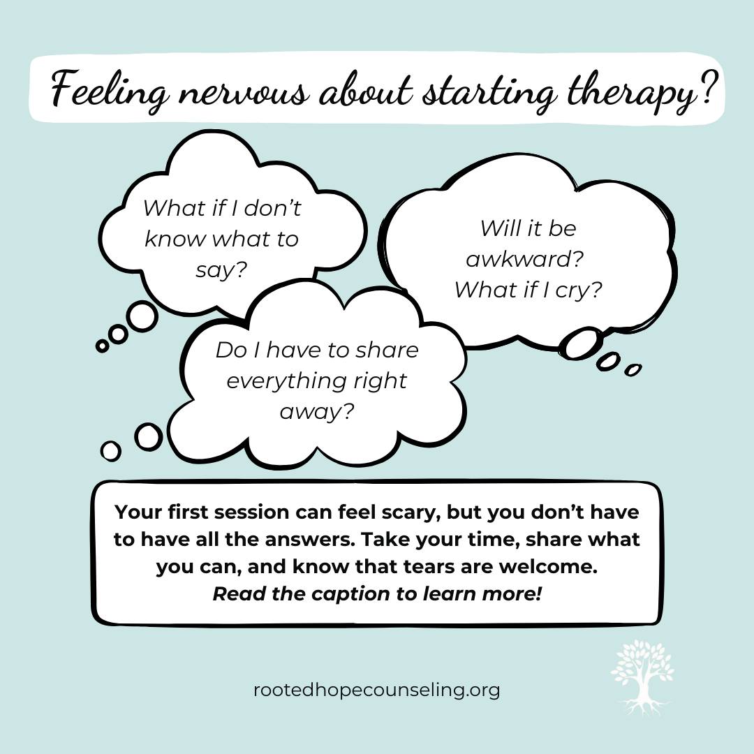 It’s completely normal to feel unsure about what to say, worry it might feel awkward, or wonder if you need to share everything right away. You don’t…you get to go at your own pace. This is a safe, judgment-free space, and your therapist is there to guide the conversation. And if emotions come up, like tears, that’s perfectly okay—sometimes letting them out is the first step toward healing.
It would be an honor to walk alongside you. To schedule a free 15-minute consult, book online at rootedhopecounseling.org or call/text at 847-805-8800! We aim to respond to texts within one business day. Texting is for scheduling and administrative tasks only.
Text messaging is not a 100% secure method of communication
-We cannot guarantee the security of information exchanged via text message
-Use of text is voluntary
-Texting is not providing medical or professional advice
-Texting does not create a therapist-client relationship
-Share minimum necessary information over text
-By proceeding to text, you are consenting to the use of text messaging understanding these terms
#FaithAndHealing
#ChristianCounseling
#FirstTherapySession
#TherapyIsOkay
#MentalHealthMatters
#FaithandCounseling
#YouAreNotAlone
#RootedHopeCounseling