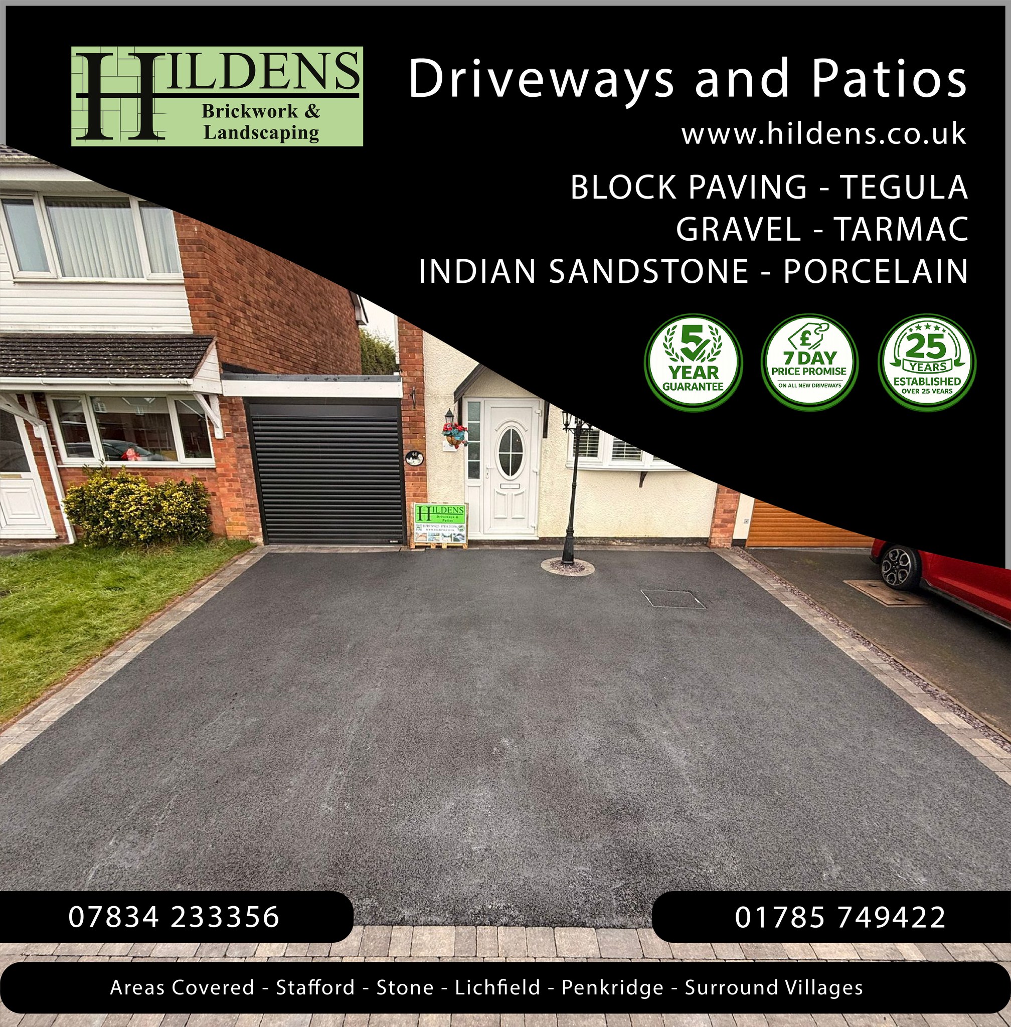 🏡 DRIVEWAYS & PATIOS
✅ Free quotes available — quality installations you can trust!
⭐ Block Paving ⭐ Tegula ⭐ Gravel ⭐ Tarmac
⭐ Indian Sandstone ⭐ Porcelain
📞 CALL NOW: 01785 749422 | 📱 07834 233356
🌐 Visit: www.hildens.co.uk
#Driveways #Patios #Landscaping #BlockPaving #IndianSandstone #PatioCleaning #HomeImprovement #FestiveReady #Hildens