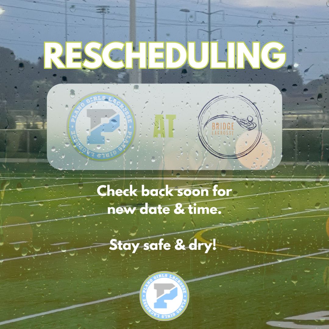 Reschedule details coming soon! Stay safe & dry! 🩵🥍