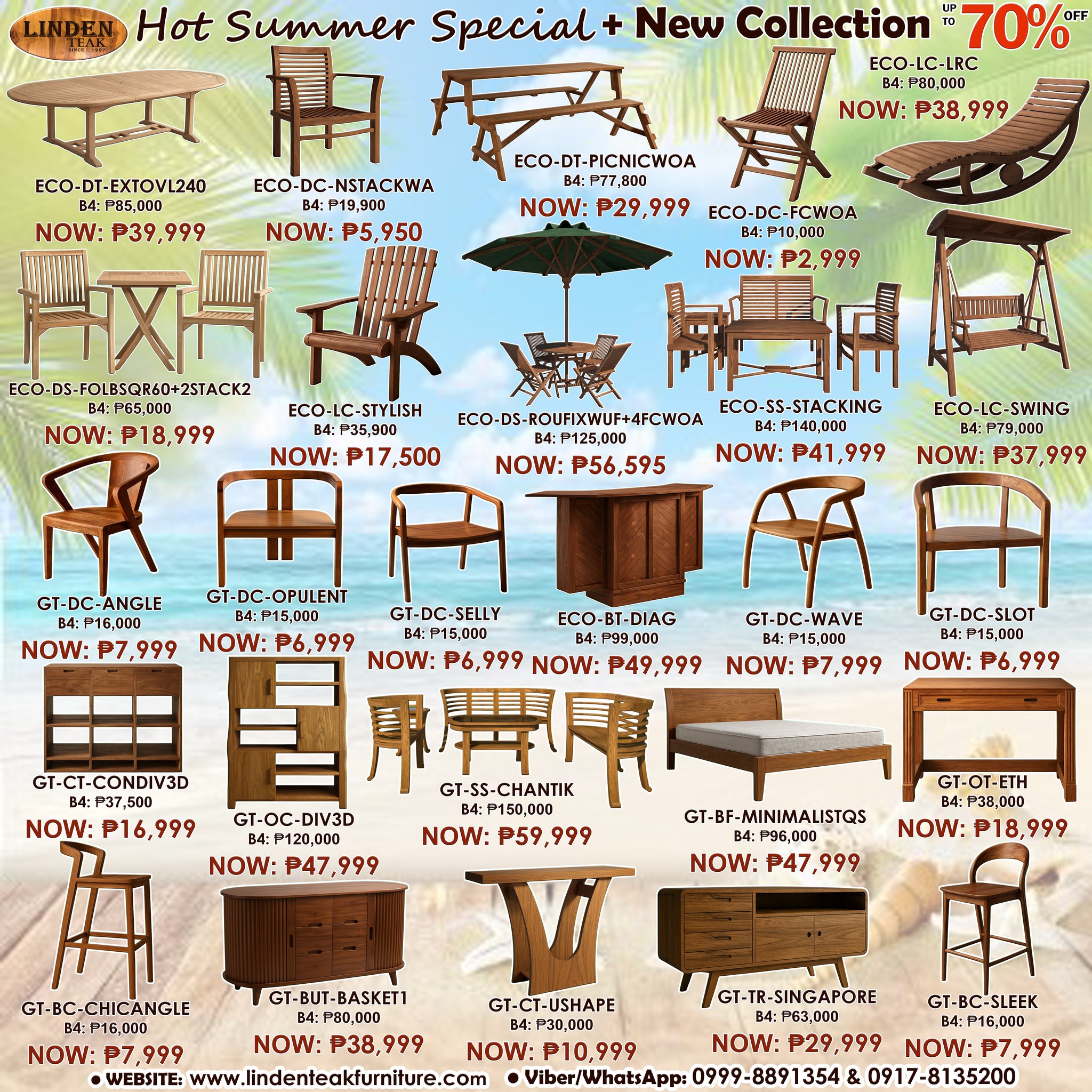 🔥 Hot Summer Special + New Arrival 🔥 Up to 70% OFF on Selected Items!
☀️ The heat is on and so are the savings! 🌴 Discover our hottest summer deals plus exciting new arrivals you’ll absolutely love! From must-have pieces to fresh new finds, this is your perfect time to shop and save BIG! 💛
Don’t miss out — these deals are too hot to handle and won’t last long! 🔥
Ask now! Here are the details:
SHOWROOMS:
☀️ Pitimini, Quezon City (Main Office)
Landline: 8372-2892
Mobile: 0999-889-1354 | 0999-889-1407
☀️ CW Home Depot Commonwealth,
2nd Floor, Quezon City
Mobile: 0999-889-1403
🌞🏖️ For more information or assistance, please contact our friendly customer support team at 0999-889-1354 and look for Irish, Angie, or Tine.
🌊 Not valid with other promos or discounts.
🌊 Promo runs until May 2026 or while allocated stocks last.
🌊 Items are subject to availability (limited stocks only).
🌊 Payment via cash, check, bank transfer, OTC, or GCASH only.
🌊 Delivery charges may apply.
Shop now and make this summer unforgettable! 🌞✨
#SummerSale #HotDealsPH #FurniturePH #HomeEssentials #SulitDeals #UpTo70Off #ShopNowPH #ViralFinds