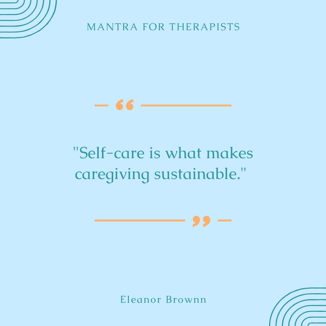 "Self-care is what makes caregiving sustainable." — Eleanor Brownn
We can't pour from empty cups—and yet so many of us try.
If you're a therapist, healer, or caregiver, this is your gentle reminder: taking care of yourself isn't selfish. It's what makes it possible to show up for others with presence, compassion, and energy.
How are you caring for yourself today? ✨
Sign up for my newsletter for more reflections on sustainable, soul-centered practice at the link in my bio!
#TherapistSelfCare #SustainableCaregiving #SelfCompassion #BurnoutPrevention