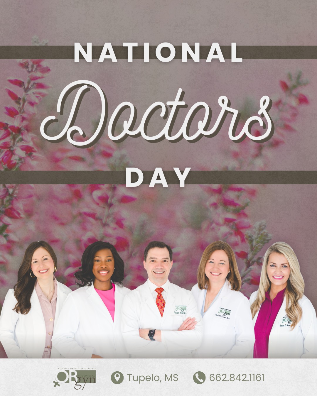 Today, on National Doctors’ Day, we celebrate the incredible physicians who make a difference every single day! 💙✨
Their expertise, compassion, and dedication touch countless lives—and we’re so grateful to have them on our team.
Drop a note of appreciation in the comments to show your love for these amazing doctors! 👩⚕️👨⚕️
📞 662.842.1161
📍 1793 Cliff Gookin Blvd, Tupelo, MS 38801
-
#OBGYNAssociates #TupeloOBGYN #TupeloMS #OBGYN #WomensHealth #NationalDoctorsDay #ThankADoctor #HealthcareHeroes #CompassionateCare