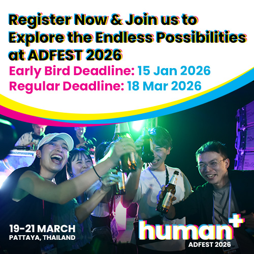 📢We are pleased to announce the Call for Delegates for ADFEST 2026.
ADFEST is Asia Pacific’s premier creative festival, bringing together leading professionals from advertising, marketing, media, and the creative industries. The festival features inspiring keynote sessions, panel discussions, networking opportunities, and the prestigious Lotus Awards.
If you are looking to gain fresh insights, connect with industry leaders, and experience the latest creative trends shaping the region, ADFEST 2026 is the place to be.
For delegate fees and registration details, please visit:
https://www.adfest.com/Home/FeesConditions/DelegateFees.html
Stay tuned for more updates✨
#ADFEST2026 #CallForDelegates #CreativeIndustry #Marketing #Advertising