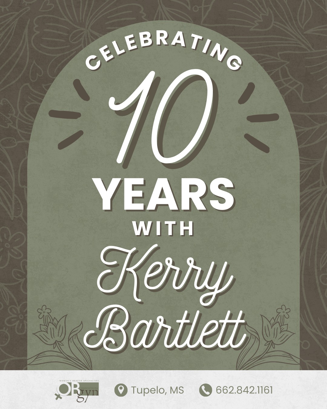 It’s not just another year—it’s another year of helping, caring, and inspiring those around you, Kerry. Congratulations on this 10-year milestone!
-
#OBGYNAssociates #TupeloOBGYN #TupeloMS #OBGYN #WomensHealth #WorkAnniversary