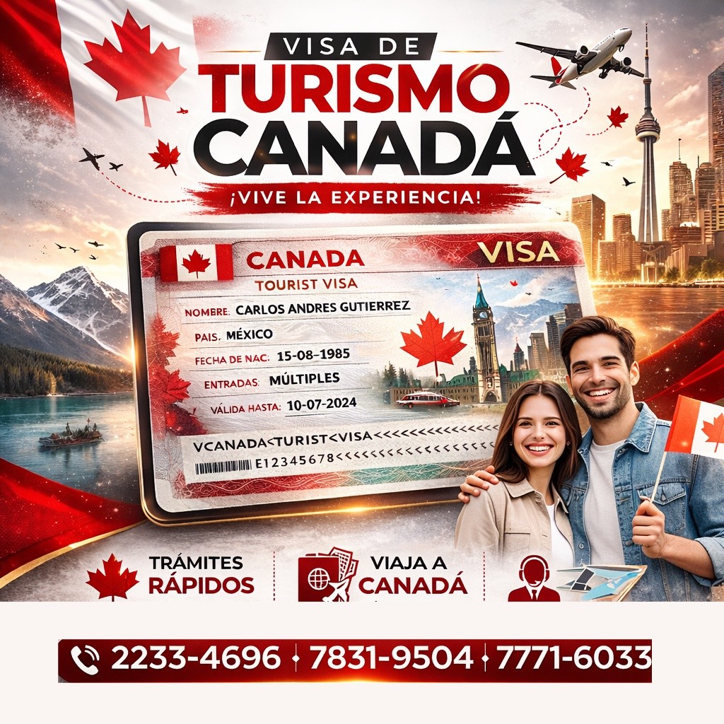 🇨🇦 ¿Querés viajar a Canadá? 🌍
¡Nosotros te ayudamos a hacerlo realidad! ✈️
En Legal Visa Asesoría Migratoria te acompañamos en todo el proceso para obtener tu visa de turista canadiense sin estrés ni errores.
Con nuestra asesoría profesional, viajar por placer, visitar a tu familia o conocer Canadá está más cerca de lo que pensás. 🍁
📋 Llenado correcto de formularios
📑 Revisión completa de documentos
🧭 Guía paso a paso hasta el envío de tu solicitud
💬 Escribinos hoy y comenzá tu trámite con confianza.
⚠️ Recordá: la embajada decide, pero una buena preparación puede marcar la diferencia.
📲2233-4696
📲 WhatsApp: 7831-9504 / 7771-6033
📍 Legal Visa Asesoría Migratoria
🔐 Profesionalismo que te abre las puertas a Canadá 🇨🇦