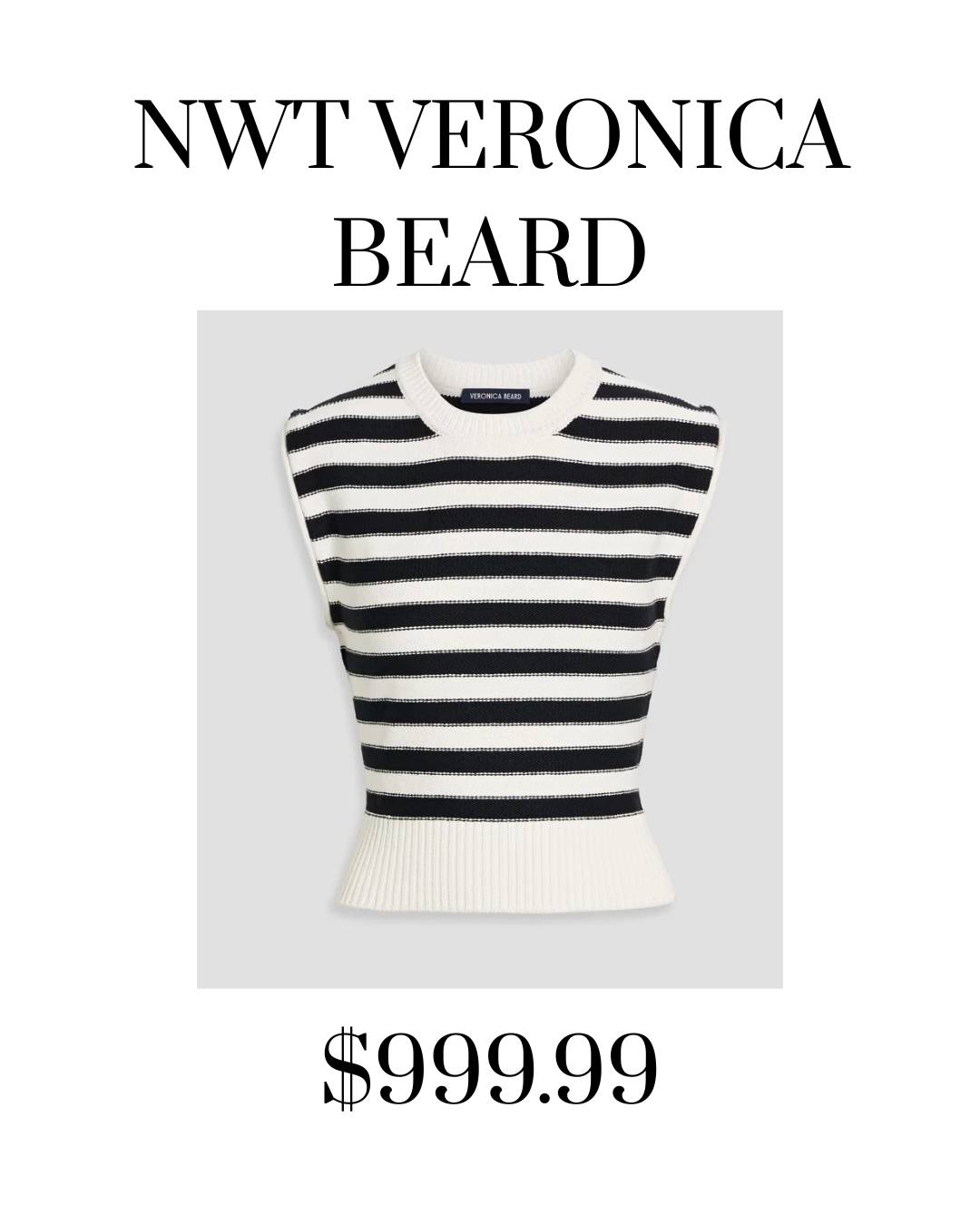 Stripes for spring… always a yes 🤍🖤
Classic with a fresh twist. This Veronica Beard Vera sleeveless knit in off-white and black stripes is the ultimate polished spring layer. Perfect with tailored trousers, relaxed denim, or thrown over a crisp button-down for that effortless chic vibe.
Size Medium.
Are you styling this casual or elevated? 👇✨
#SpringStyle #StripedKnit #ClassicChic #SpringLayers #VeronicaBeard #timelesswardrobeavail
