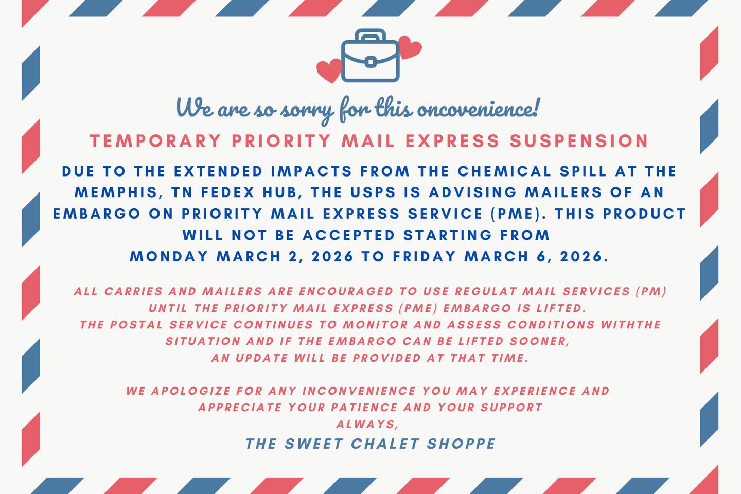 FYI… we will do our best but this is out of our control! Please take notes…. #florida #orlando #staysafe #delay #sorry