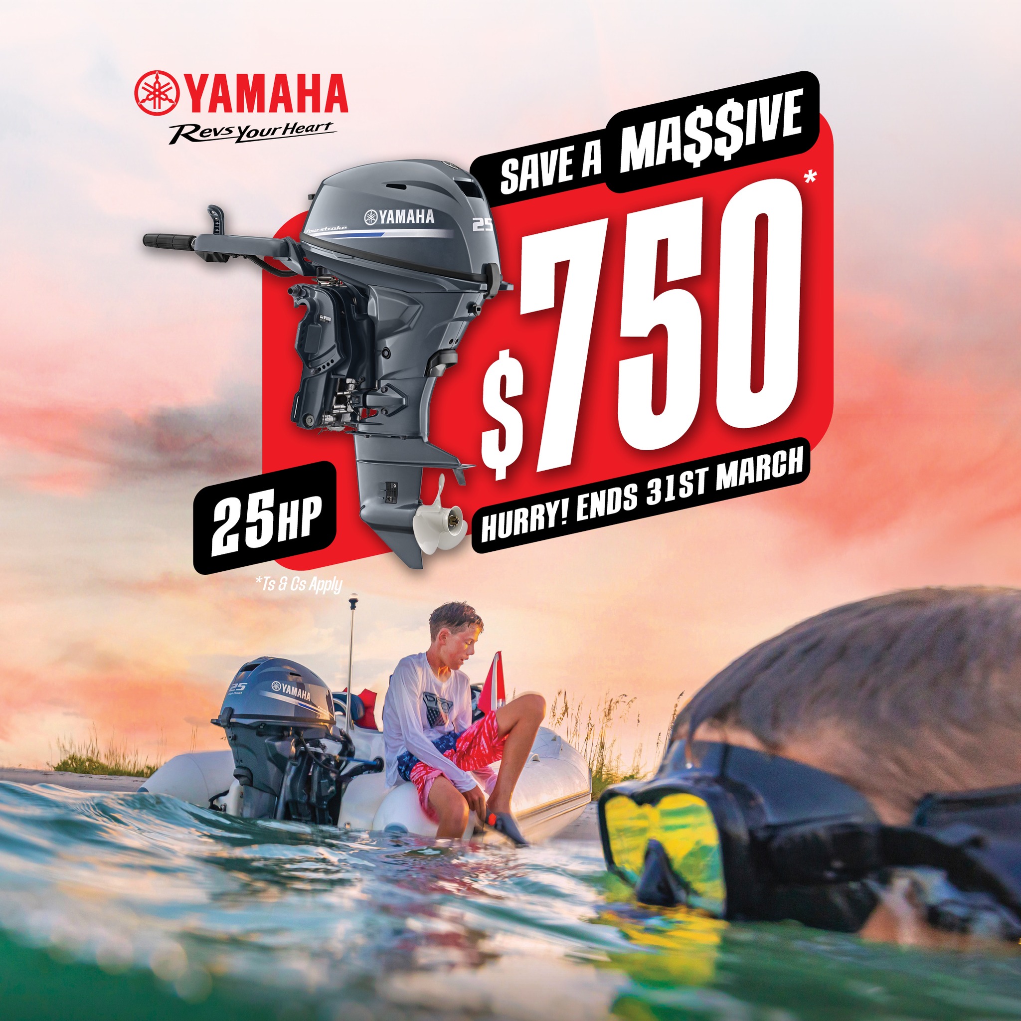 25HP Yamaha Outboards – $750 Off This March!
Choose from the battery-less EFI model or the premium electric start with power trim and tilt.
Whatever your boating setup, there’s a Yamaha 25HP ready to perform — and now for $750 less.
Limited time — offer ends 31 March 2026.
Learn more: https://tinyurl.com/4f76tvcd
Get Your Quote: 3186 5270
https://www.marinecareqld.com/contact-us
View Outboard Range: https://bit.ly/3wtrHEU
#ReliabilityStartsHere #YamahaAdvantage #Yamaha #YamahaFamily
#YamahaMotorFinance #YamahaMotorInsurance
#revsyourheart #marinecareqld #yamahaoutboardsaustralia