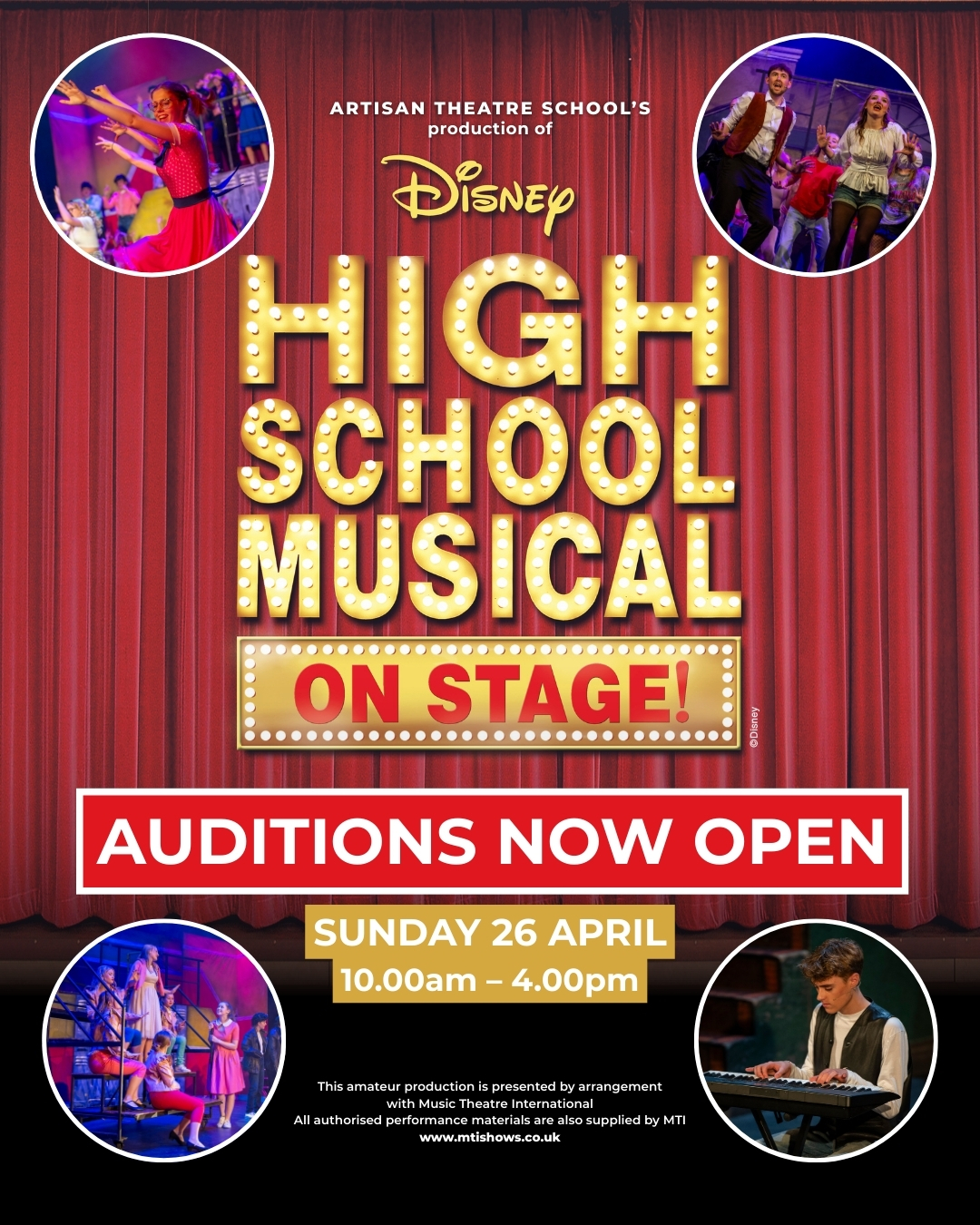 🎤🔥 CALLING ALL BOYS AGED 14–18 🔥🎤
We’re casting for Troy Bolton in this year’s production of Disney’s High School Musical On Stage - and auditions are open!
You do not need to be a current student at Artisan Theatre School to audition.
If you’re aged between 14–18, love performing (or know someone who does), and want the chance to take centre stage in one of the most iconic musical theatre roles - this is your moment.
📍 Auditions: Sunday 26 April
⏰ Time: 10.00am - 4.00pm
📌 Location: Grey Friars Community Centre, Ringwood
We’re looking for strong performers with confidence, charisma and great energy - someone ready to lead the Wildcats!
If you know someone who would be perfect for Troy, tag them below 👇
To sign up for the audition please register your child using the below link to our google form. Link in bio ⬆️