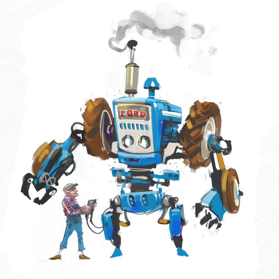 I recently learned about a prompt called @marchofrobots, and I just love the idea.
I'm using it as an excuse to pull some more tractor bots from the archives. Midwest Sci-Fi lives on 🙂
Thanks, @dacostabayley, for such a fun idea.
*and thanks to @johnbearross for bringing it to my attention. (Check out his astoundingly cool hard-surface modeling of machines)
#marchofrobots2026