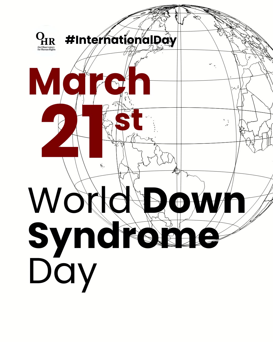 💙 World Down Syndrome Day | March 21
Inclusion means equal access to education, healthcare and employment for persons with disabilities.
Disability rights are human rights, protected under international law.
📣 Support inclusive policies and combat stigma.
Different, not less.
#ohr #theobservatoryforhumanrights #humanrights