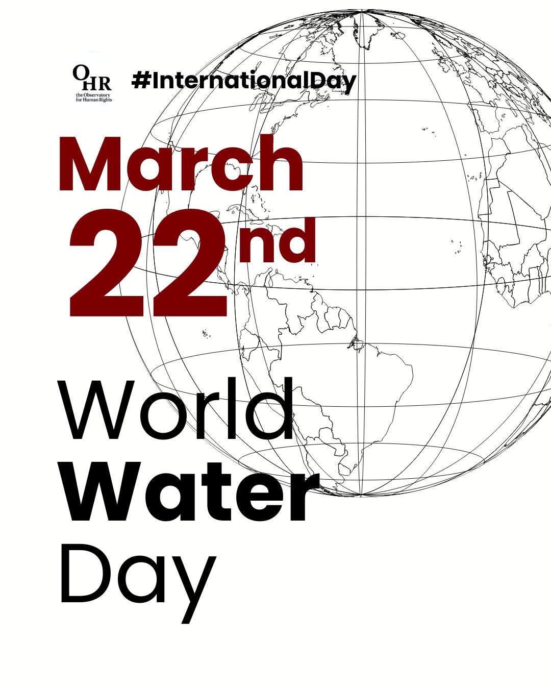 💧 World Water Day | March 22
Access to clean water and sanitation is a recognized human right. Millions still lack safe water.
Inequality in water access reflects broader structural injustice.
📣 Advocate for universal access and accountable water governance.
Water is a right, not a privilege.
#ohr #theobservatoryforhumanrights #humanrights