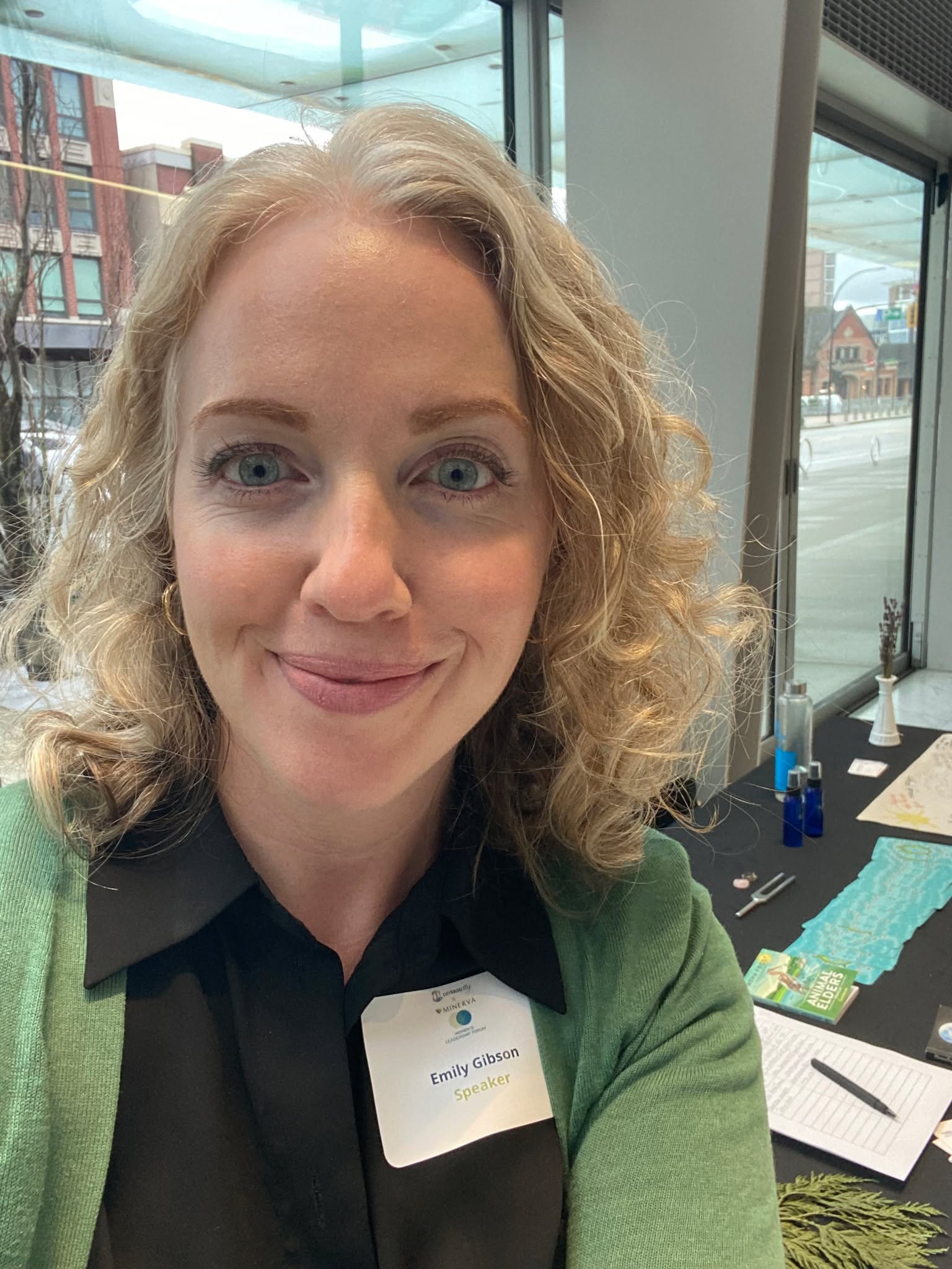 This WFHer was VERY excited to get the opportunity to put her grown-up clothes on and get out of the house to celebrate International Women’s Day at @diversecitybc_ x @minervabc Women’s Leadership Forum. 💛💐
I’m very grateful to have had the opportunity to share a few grounding and mindfulness practices with the group - Spring-themed of course. Thank you to everyone for being open to channelling our inner 🐻s, 🐰s and 🐝s! And thank you for those who stopped by my table to pull an oracle card, receive an aromatherapy clearing or contribute to our well-being poster! 💗
I’ve shared this before, but one of the most notable things I experienced when I started working for myself was the support and championing by the women in my life. One of the panelists yesterday spoke about that women don’t need more mentors, we need champions. We need champions to get us in the room, make the contact, etc. And it’s true. I wouldn’t be where I am without having the privilege of many champions in my life. 🫶🏻
#IWD2026 #womensleadershipforum