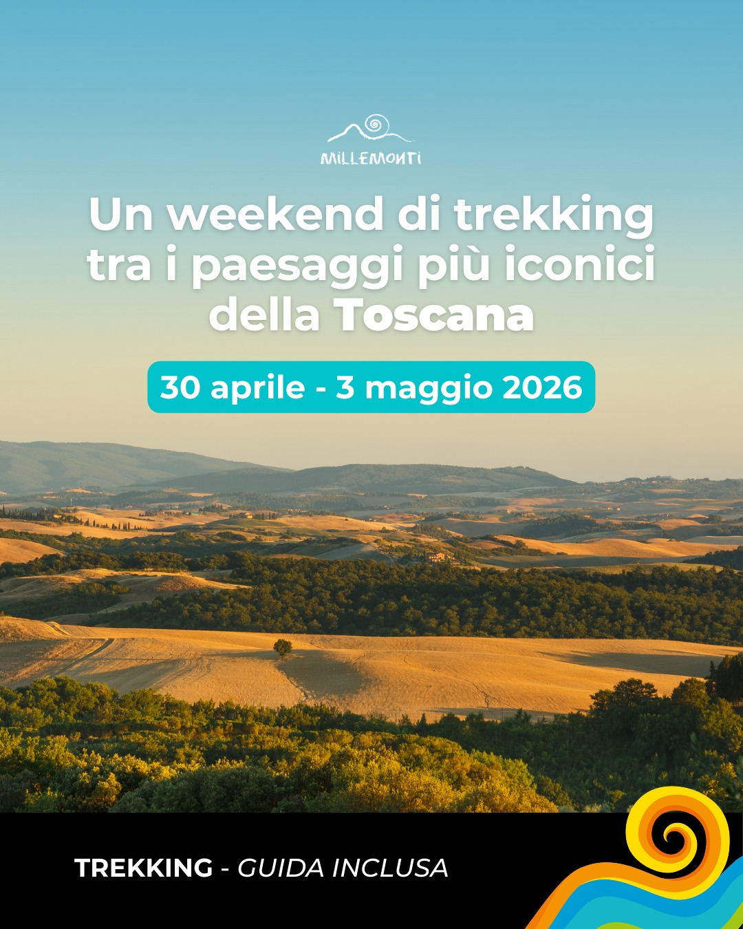 C’è un luogo in Italia che, solo a nominarlo, evoca colline morbide, vigneti infiniti e borghi caratteristici. Quel luogo è il #CHIANTI 🍇
Dal 30 aprile al 3 maggio 2026 ti portiamo a viverlo davvero: un weekend lungo di trekking tra i paesaggi più iconici della #Toscana, accompagnato da una Guida professionista.
🥾 Attraverso #trekking selezionati, scopriremo le tre storiche capitali della Lega del Chianti: Greve, Gaiole e Castellina… luoghi che custodiscono secoli di storia e tradizioni.
🌅🍷 E la sera?
Il ritmo rallenta. Ci si siede a tavola, si brinda insieme e si condividono storie e sorrisi davanti a un calice di Chianti Classico, lasciando che l’atmosfera di queste colline faccia il resto.
Se anche tu ami camminare immerso nei paesaggi più belli d’Italia, scoprire borghi autentici e vivere la tradizione toscana tra buon vino e cucina locale, questo è il viaggio perfetto per te 🌿🏰
Unisciti al gruppo e parti con noi alla scoperta del Chianti!
👉 Programma di viaggio su www.millemonti.it
#millemonti #outdoors #trekking #viaggiare #viaggio #vacanza #viaggiotrekking #vacanzedigruppo #viaggiodigruppo #Toscana #TrekkingInToscana #WineTrekking
@sportlandweb_ @kayland_official @rockexperienceofficial @guidealpinelombardia @guidealpine_italiane