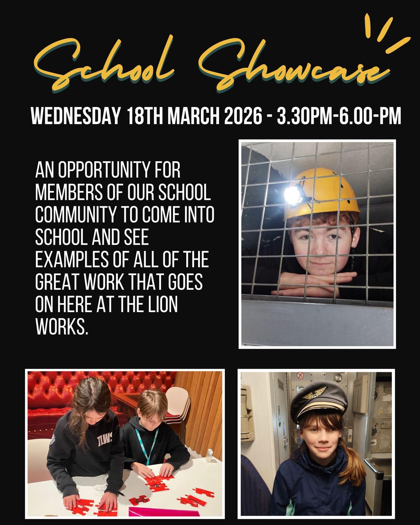 We are delighted to invite members of our school community to our School Showcase on Wednesday 18th March, 3:30pm–6:00pm.
This is a wonderful opportunity for families and members of our community to come into school and experience some of the brilliant things that take place every day. From student work to activities across the school, you’ll get a real taste of the learning, creativity and achievements that make our school such a special place.
At the heart of everything we do are our core values of Ambition, Resilience and Community, and this event is a fantastic chance to see those values in action.
We look forward to welcoming you and celebrating our students together!