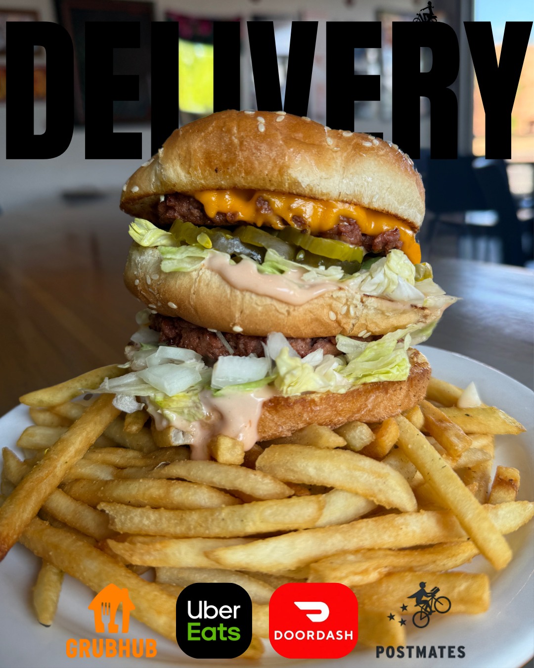 Friday has entered the chat… and it brought the Big Wac. 🍔🔥
Two juicy plant based patties.
Melty cheeze.
Shredded lettuce.
Pickles.
Onions.
That saucy, messy, can’t-put-it-down energy.
Basically everything you want when the week clocks out and your appetite clocks in.
Celebrate the weekend with the Big Wac from green. Pair it with fries, a shake, and let Friday come to you via:
🛵 @Uber Eats
🚗 @Postmates
🥡 @Grubhub
🚙 @DoorDash