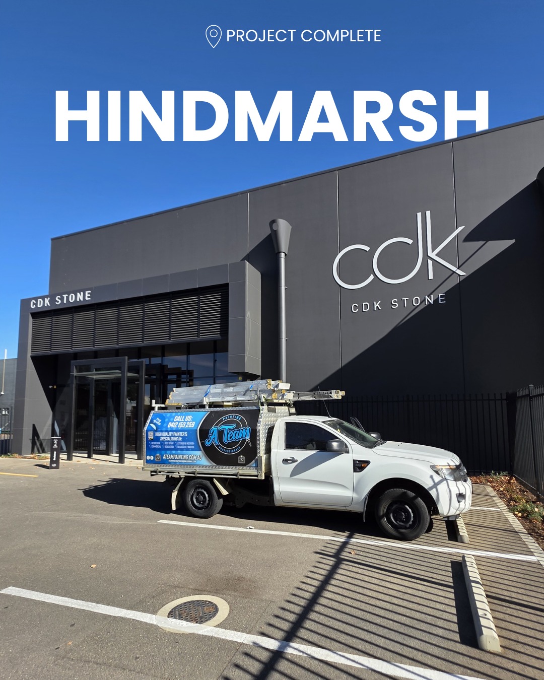 Back on site at CDK Stone – Hindmarsh for final handover.
Even after the project’s complete, we come back through the job to check every detail, clean up any final marks, and make sure the finish is exactly how it should be.
Because a proper repaint doesn’t end when the last coat goes on.
It ends when the client walks through and everything is right.
Another one wrapped up to the A Team standard.