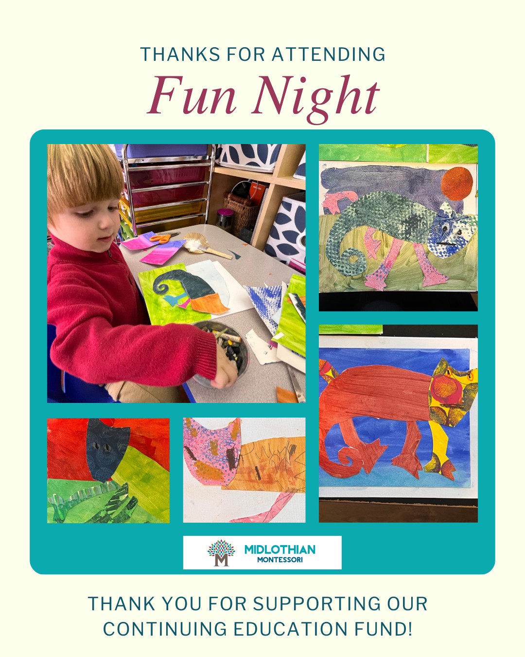 The Montessori Event is just around the corner. Thanks to all who continue to support our teachers.