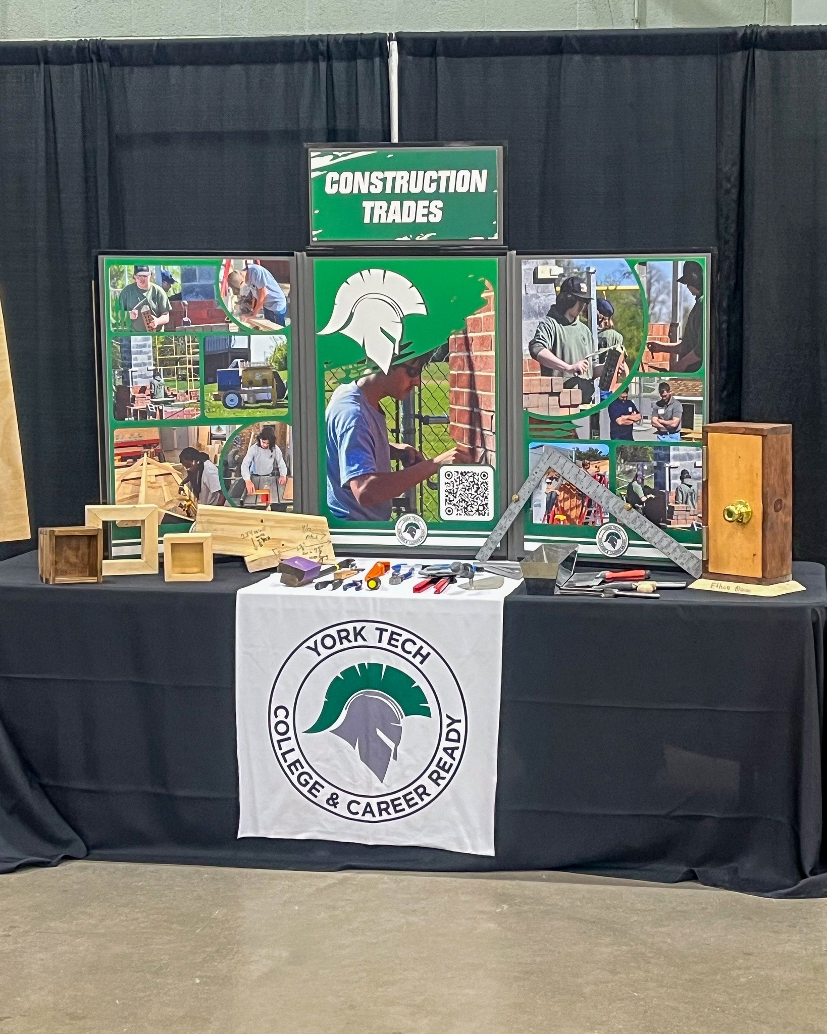 Students in Mr. Sabold's Construction Trades program participated in the @yorkbuildersassociation Home and Garden Show last month. They highlighted their many skills by displaying recent projects, but, more importantly, there were numerous chances for them to learn from industry experts. We're #YorkTechProud to provide these types of opportunities!