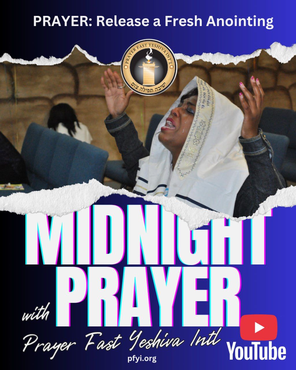Join us for Midnight Intercession🔥
This week’s prayer focus: “RELEASE A FRESH ANOINTING!!”
➡CLICK the link in the comments to listen to the full prayer on our Prayer Fast Yeshiva Intl YouTube page.
🙌Don’t forget to LIKE & SUBSCRIBE to stay connected!
#PrayerTime #MidnightIntercession #DivinePurpose #PushAndPray #PurposeUnlocked #FaithInAction