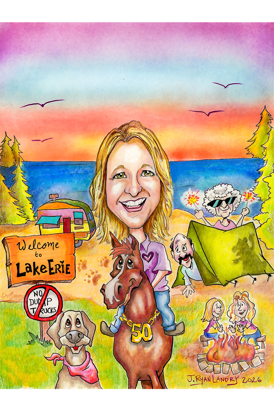 A fun 50th birthday caricature set at “Lake Erie.”
Lots of camping memories and inside jokes in this one.
Swipe to see the full scene 🔥
Custom caricatures available
Message me for commissions
#caricatureartist
#customcaricature
#birthdaycaricature
#illustrationart
#coloredpencilart
#handdrawnart
#cartoonart
#caricaturedrawing
#artistsoninstagram
#illustrators
#midwestartist
#kansascityartist