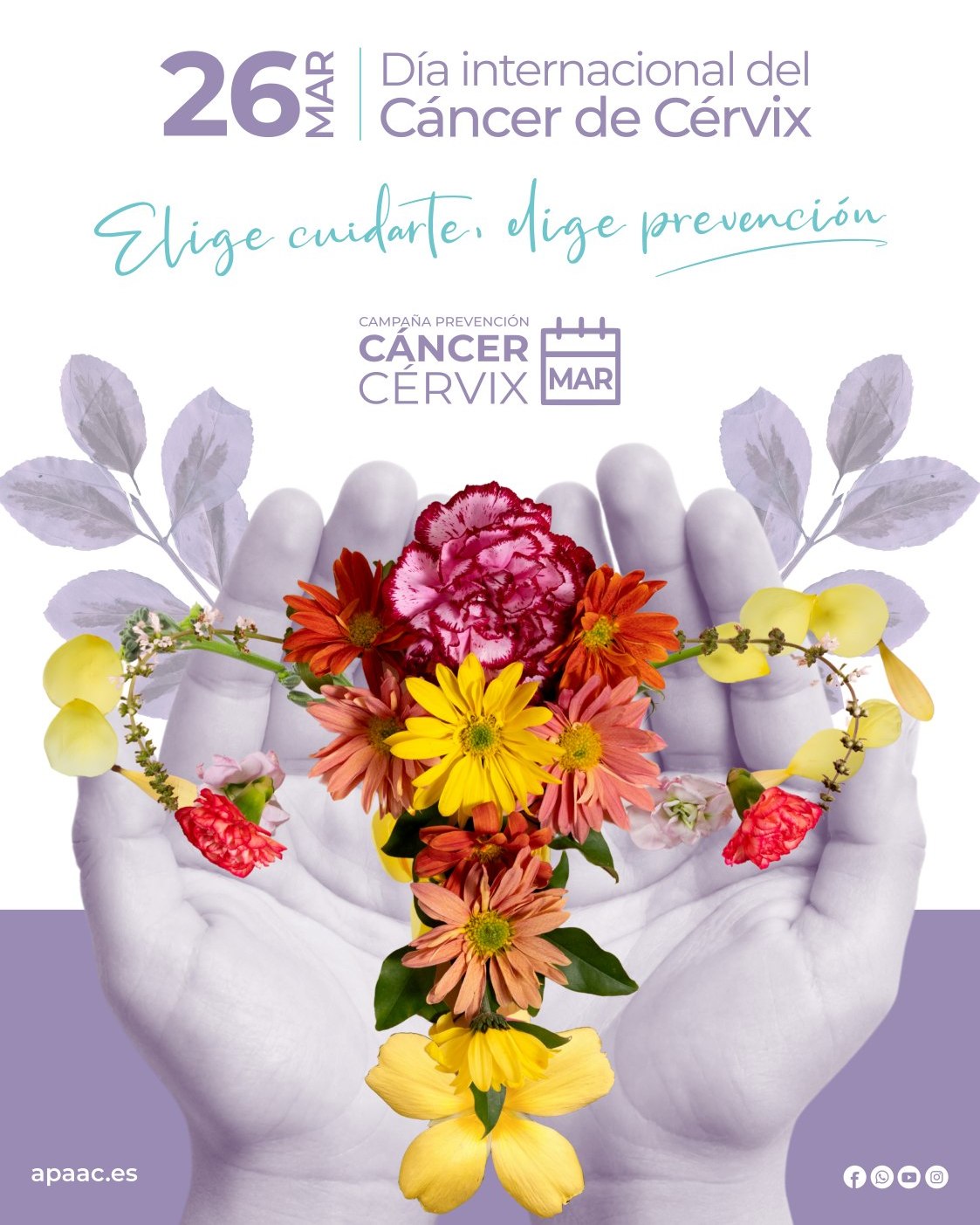 Este 26 de marzo, en el Día Internacional del Cáncer de Cérvix, queremos recordarte lo más importante: tu bienestar está en tus manos. Hablar de prevención no es solo hablar de pruebas médicas, es hablar de amor propio y de futuro. Elige cuidarte, elige prevención. Infórmate, acude a tus chequeos y juntas hagamos la diferencia. 💜
#DíaInternacionalDelCáncerDeCérvix #Prevención #SaludFemenina #EligeCuidarte #VPH"