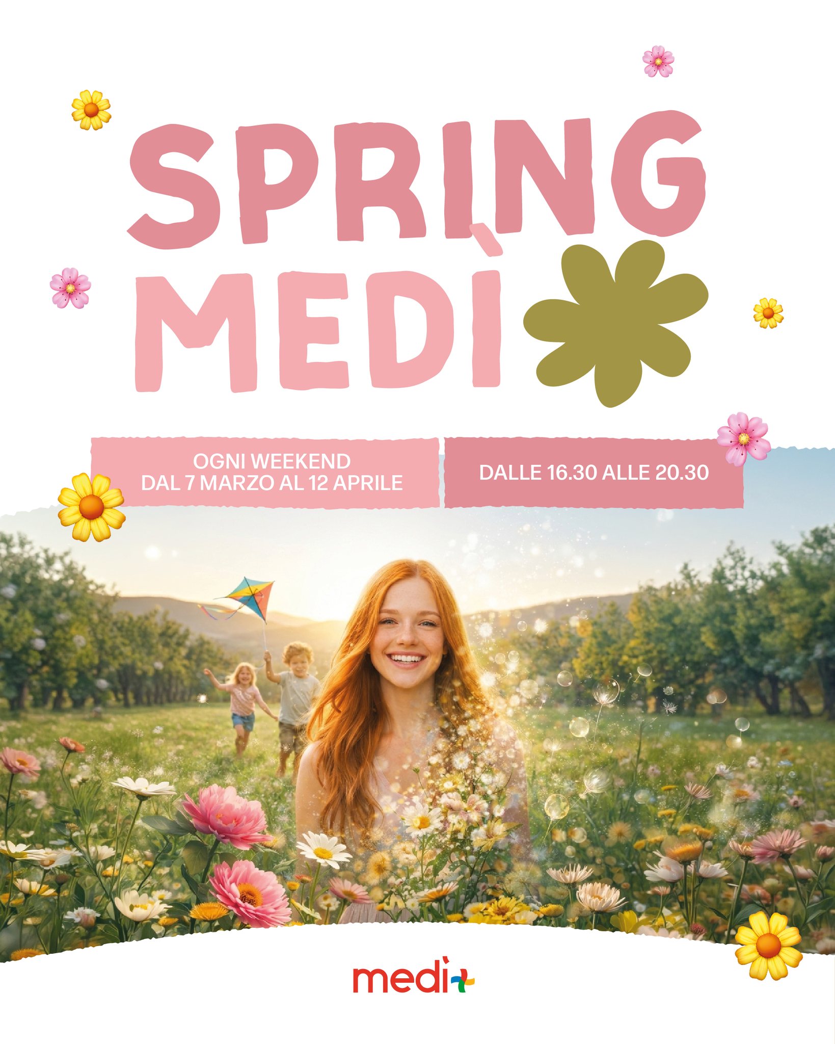 🌸✨ Arriva Spring Medì! ✨🌸
Marzo si colora di primavera al Centro Commerciale Medì 🌼
Aree a tema, attività, giochi e momenti di intrattenimento per grandi e piccoli trasformeranno la galleria in un’esplosione di energia e divertimento!
In più… presto vi sveleremo tutti i dettagli 👩🌾🌿
Primavera significa novità, sorrisi e voglia di stare insieme 💛
Vi aspettiamo per vivere Spring Medì!
#SpringMedì #CentroCommercialeMedì #EventiInGalleria #Primavera #FamilyTime