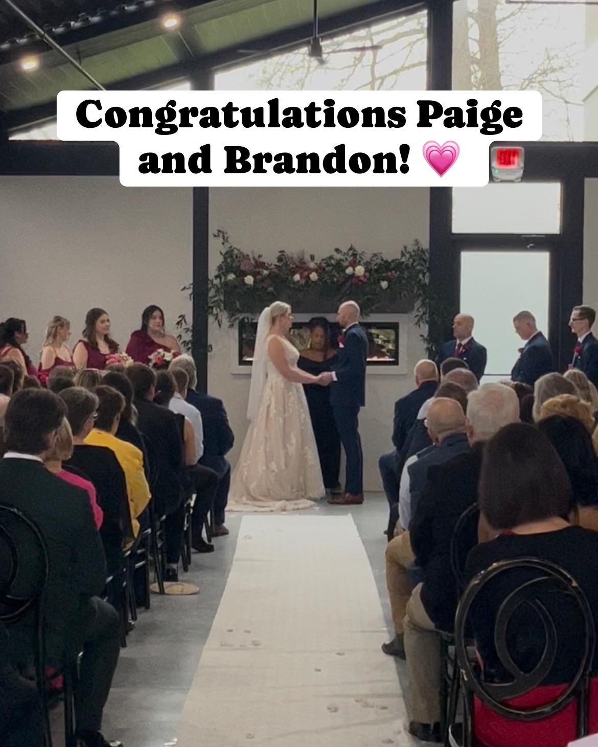 Congratulations Paige and Brandon! Thank you for having the violin + harp duo play for your wedding ceremony and cocktail hour today at Brookshire Event Center! 🎉