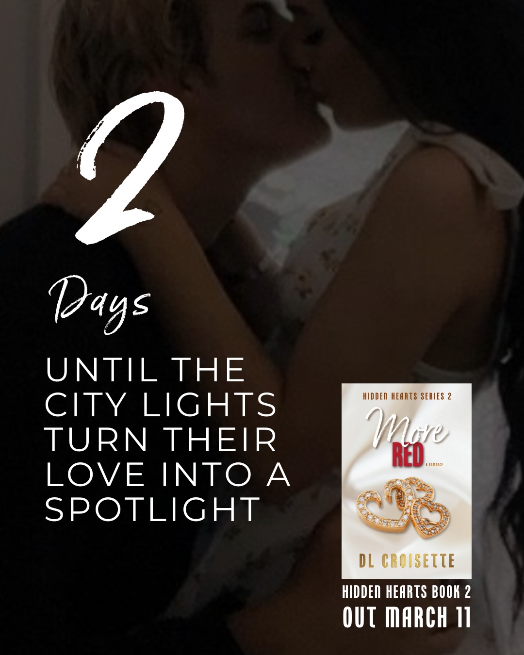 2 days until More Red arrives!
In Los Angeles, their love was private.
In New York City? It’s a headline waiting to happen.
If you love romances where the couple has to fight for each other while the world watches… this one is for you.
Comment ❤️️ if you’re ready for big city heat or 💋 if you crave small town steam.