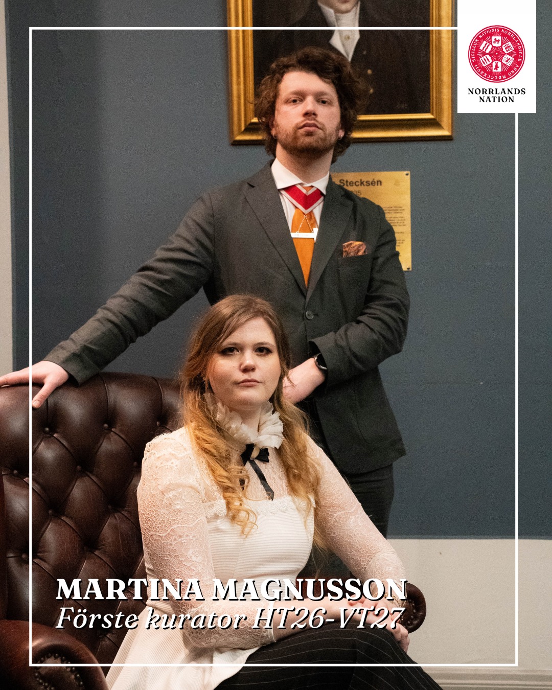 Under terminens första landskap valdes Martina Magnusson till Förste kurator (1Q) för HT26-VT27. Stort grattis till:
Förste kurator för HT26-VT27 Martina Magnusson
___
During the first Landskap for the semester, Martina Magnusson was elected as the First Curator (1Q) for HT26-VT27. Congratulations to:
First Curator for HT26-VT27 Martina Magnusson