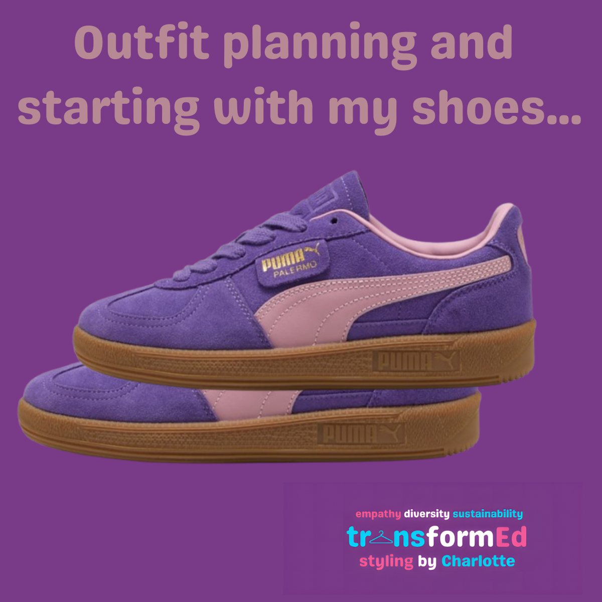 Shoes first. Coat second. Tomorrow we're off to visit Josh and fiancรฉ Ollie. There's always lots of walking in London. However much I love the outfits I love wearing with a heeled boot, I need something comfortable, so I'm building up from my purple Puma trainers.
The next most important thing is a coat that won't be too warm and bulky but will be warm enough. I'm not practical enough to take one that's waterproof (an umbrella and bobble hat will have to do!). From the shoes, I'll choose trousers, jeans or skirts that compliment a flat shoe and fill in the rest from there!
I'll also be packing my Olbas oil, Strepsils and lots of tissues ๐คง
#styletips #personalstylisthull