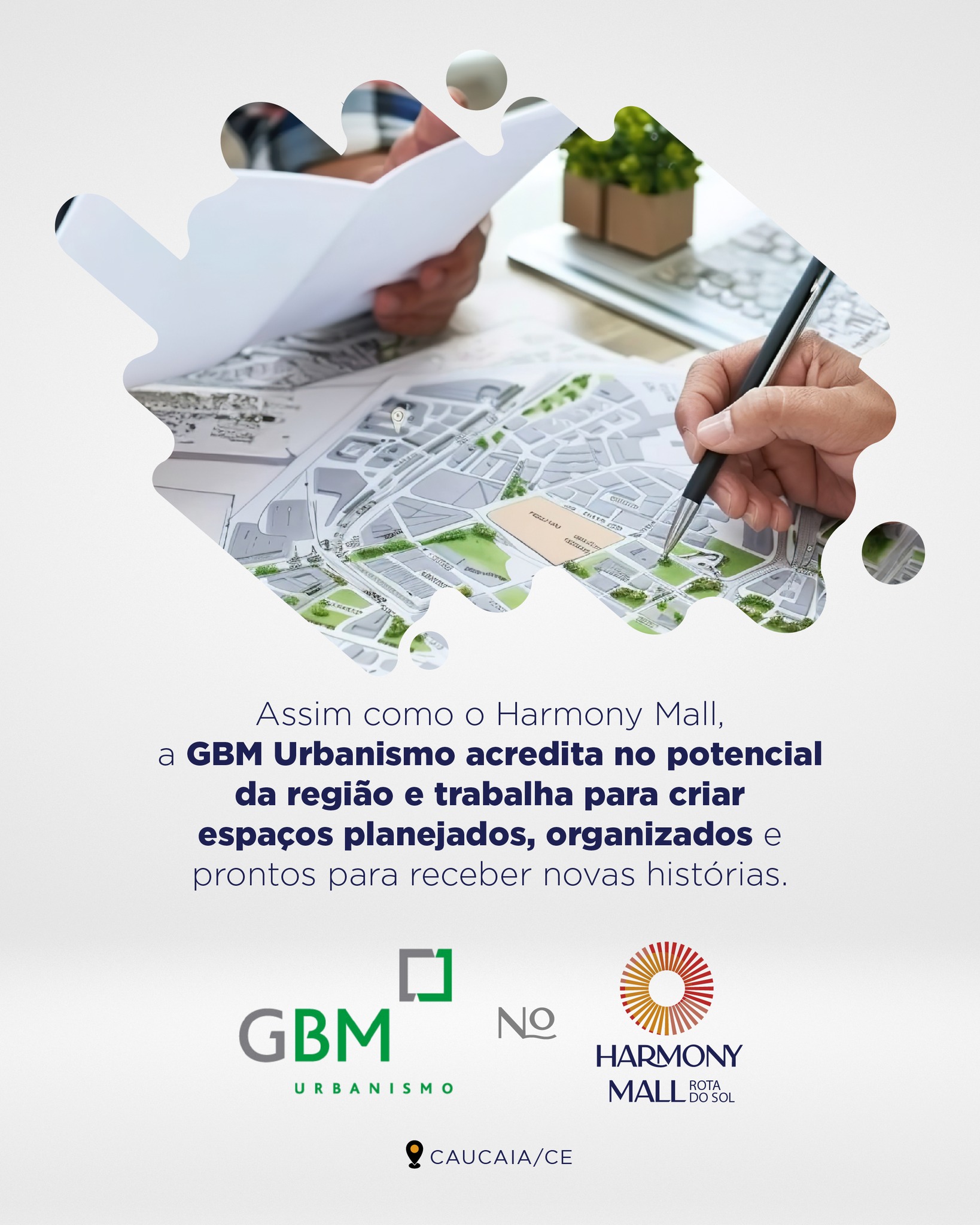Com visão de futuro e compromisso com o desenvolvimento, a GBM Urbanismo trabalha para criar espaços planejados, organizados e preparados para receber novas histórias, negócios e conquistas.
Uma parceria que valoriza crescimento, estrutura e oportunidades, contribuindo para transformar a região e impulsionar novos caminhos.
#HarmonyMall #RotaDoSol #Caucaia #Harmony #HarmonyEmpreendimentos #MallemCaucaia #CaucaiaCity #Cumbuco #BarradoCeará #Pecém #VemproHarmonyMall #LitoralCearense #CaucaiaOrdinária #GBM