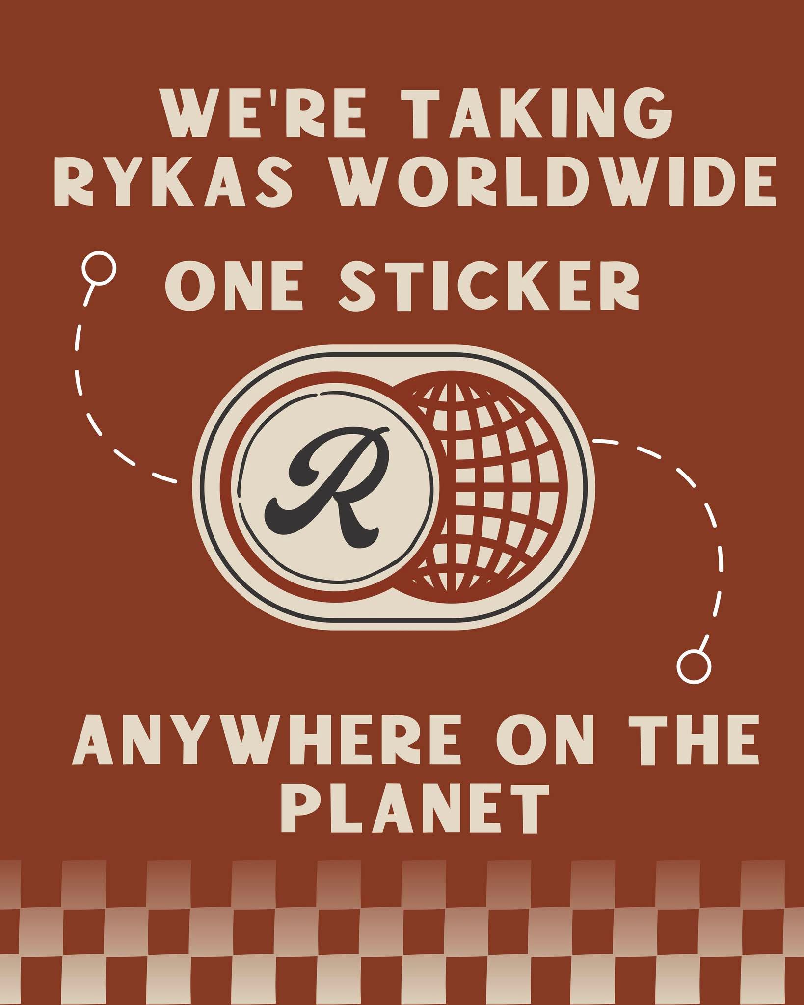 We're taking Rykas Worldwide...
One Sticker, Anywhere on the planet.
More info soon 👀
#RykasFarandWide #Rykas #Rykascafe #Boxhill #Dorking