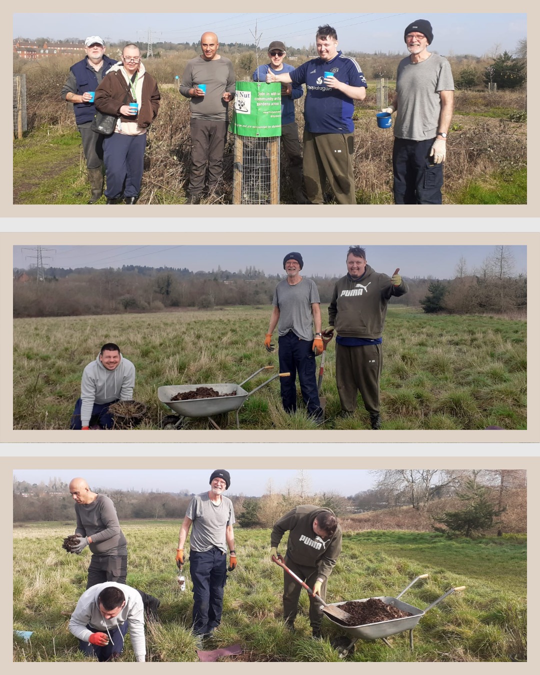 Working hard planting a #ForagingHedge in #DruidsHeath #TheGreen #ForestGarden last week. The nice weather brought everyone out for a lovely session!