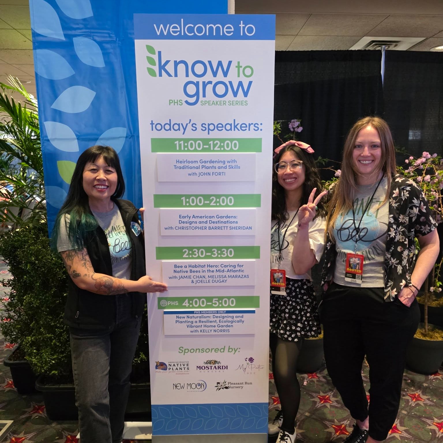 Jamie, Joelle, and Melissa brought the buzz to the @phsgardening flower show 🐝🌸
Our team took the stage to share how anyone can become a habitat hero for native bees, from planting native flowers to creating bee-friendly spaces that support pollinators.
We loved being part of the Flower Show and are already buzzing about next year! 🐝
#rooted2026 #nativebees #thephiladelphiaflowershow